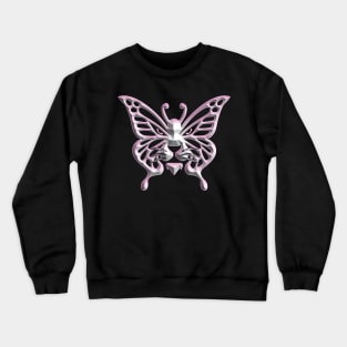 Wolf and butterfly 3d super soft blend drawing cute cool colorful Crewneck Sweatshirt